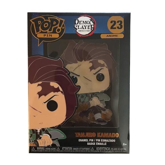 Funko POP New In Box 23 Demon Slayer Anime Tanjiro Kamado Enamel Pin - Picture 1 of 8